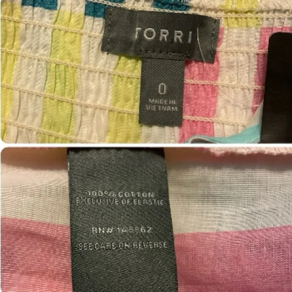 Torrid Mini Cotton Voile Trapeze Cover Up Dress Playful Stripe Dew O L/12 NWT